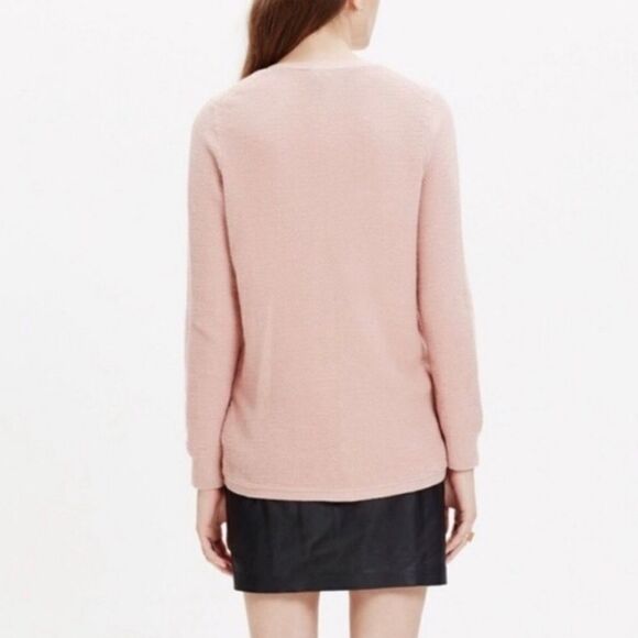 Madewell Pink Overlap Sweater (XS) - Picture 2 of 7